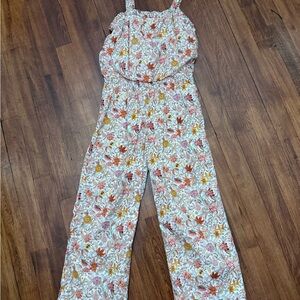 Crewcuts Floral Print Jumpsuit Sz 8
